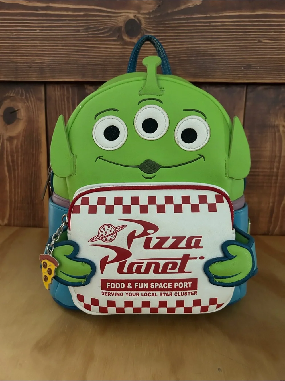 Loungefly Pixar Alien Mini Backpack - Green, Blue, White